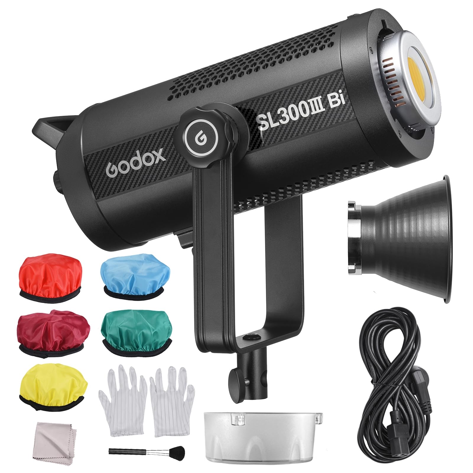 Godox SL300IIIBi Studio LED Video Light 330W High Power Fotografia Światło 2800K-6500K Możliwość ściemniania 9 FX Efekty świetlne CRI96 TLCI97 Bowens Uchwyt APP Pilot do domowego Studio Streaming
