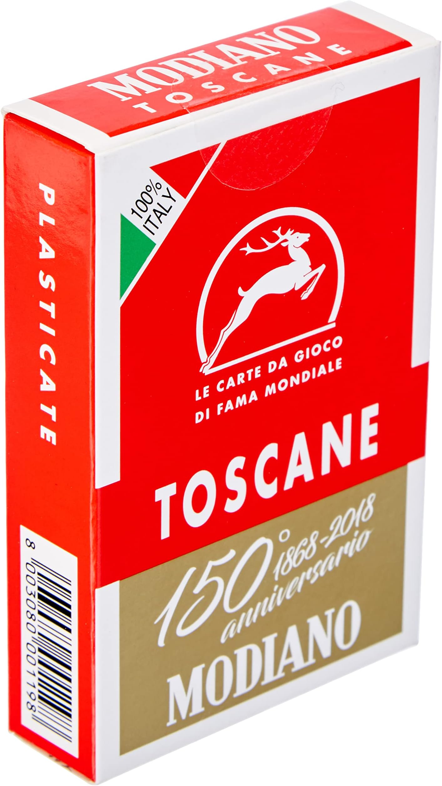 ModianoRegional Tuscan Playing Cards 150 Years Anniversary Red Pencil Case 300119