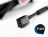 Vista 9 de Noctua NF-F12 5V, ventilador silencioso premium con cable adaptador de corriente USB, 3 pines, versión de 5 V (4.724 in, marrón)