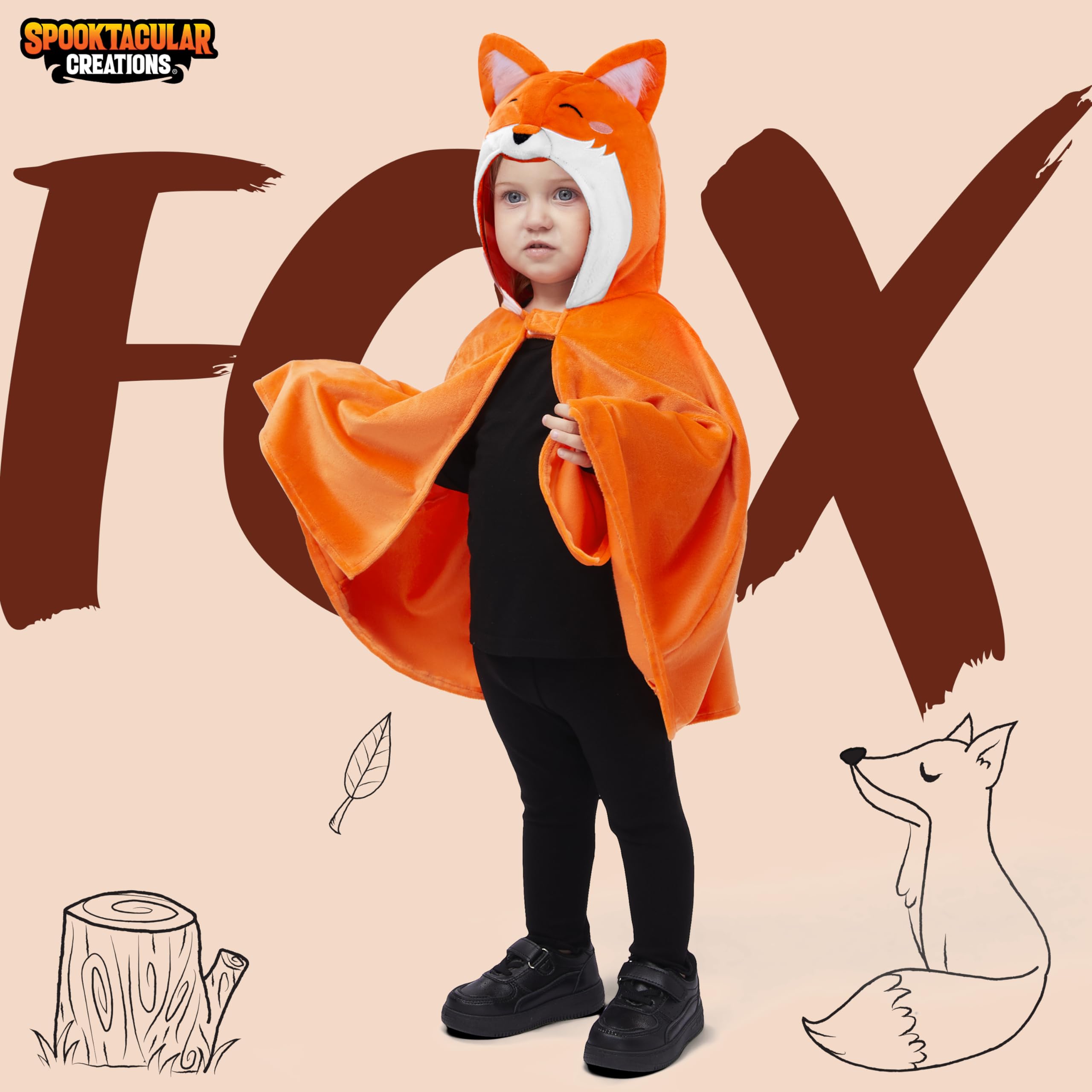 Spooktacular Creations Kostium na Halloween dla niemowląt, uniseks, pomarańczowa peleryna, dla niemowląt, uniseks
