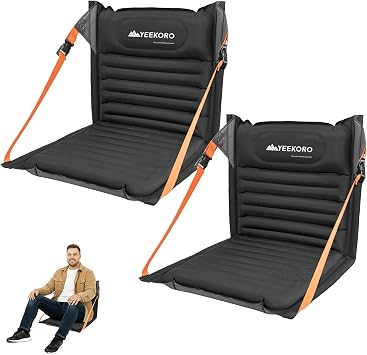 Inflatable Folding Seats, Portable Chairs with Back Support