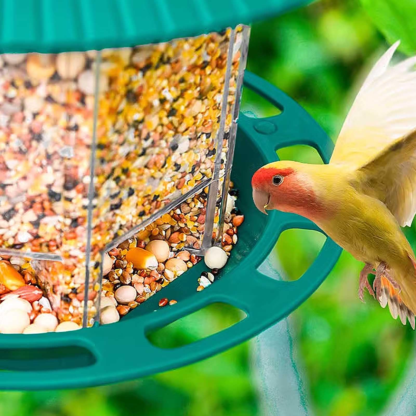 Comederos para pájaros para al Aire Libre Alimentador de Aves Colgantes de Aves Salvajes comederos para pájaros a Prueba de Ardillas para el Aire