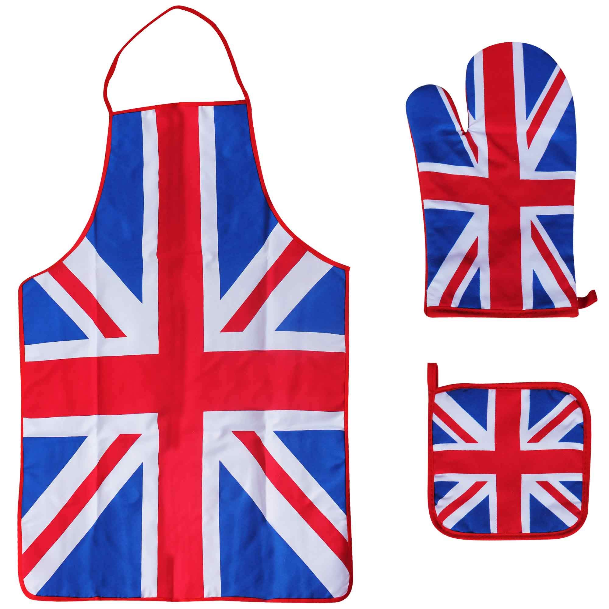 Buy Union Jack Chefs Apron, Oven Glove & Table Mat Gift Set for
