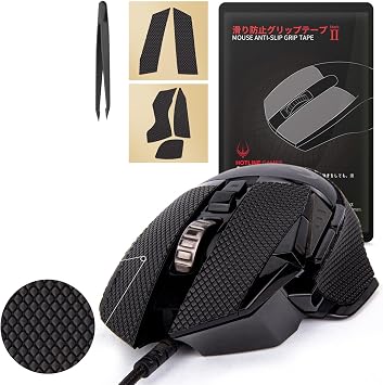 HOTLINEGAMES New 2.0 Anti Slip Mouse Grip Tape Compatible with Logitech G502 Wired / G502 Wireless Gaming Mouse Skins, Sweat Resistant, Cut to Fit,Easy to Apply, Professional Mice Upgrade