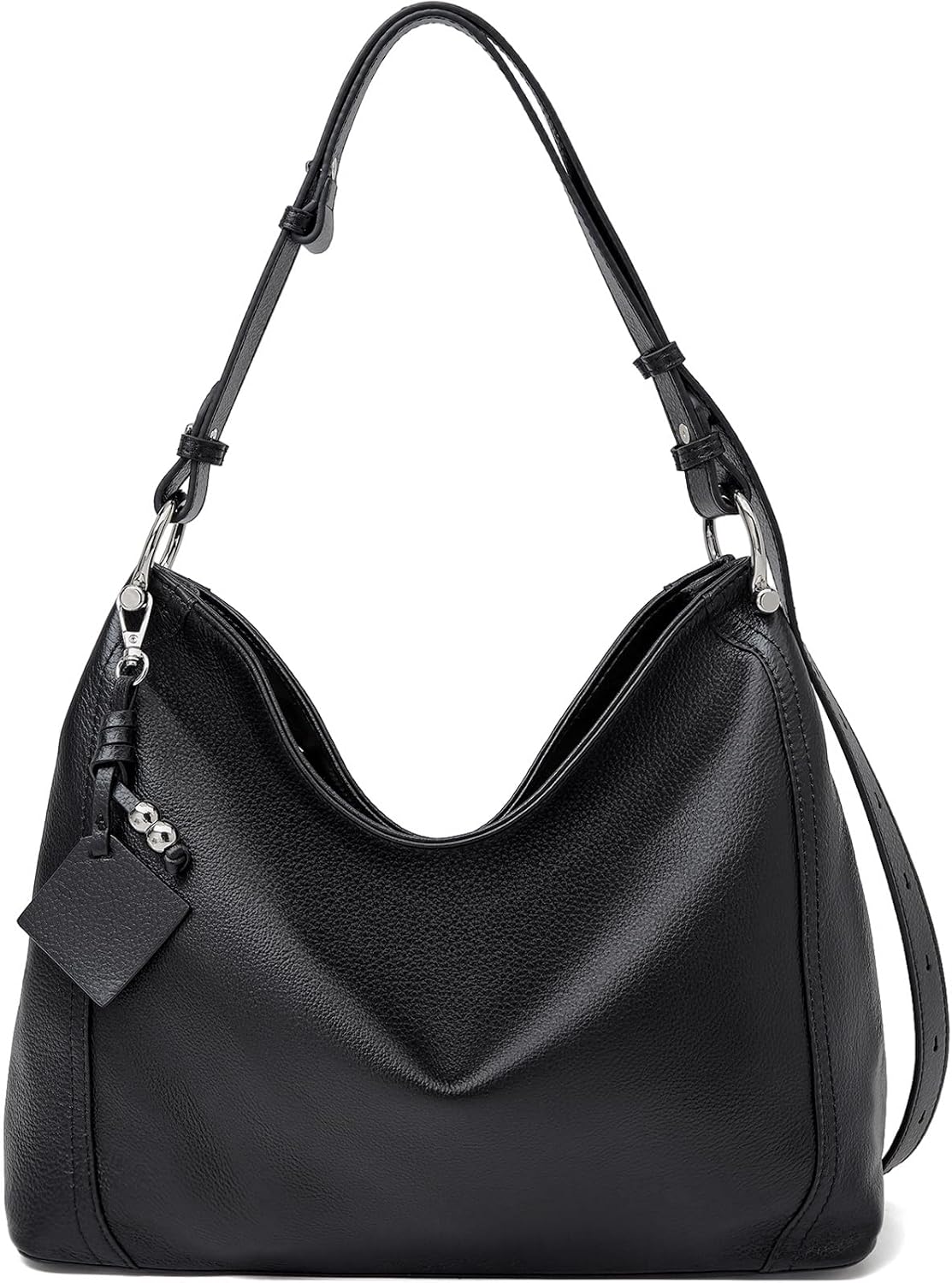 FOXLOVER Hobo Bag - Genuine Leather Women's Handbag for Everyday & Travel - Durable Purse With Zipper Pocket