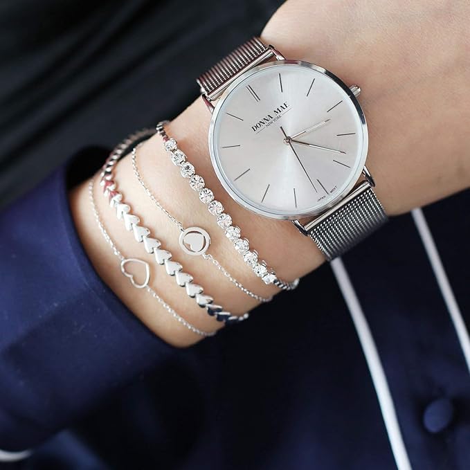 Lucardi – Donna Mae – Donna Mae Mesh Women's Watch DM15280 632 – Stainless  Steel : Amazon.co.uk: Watches