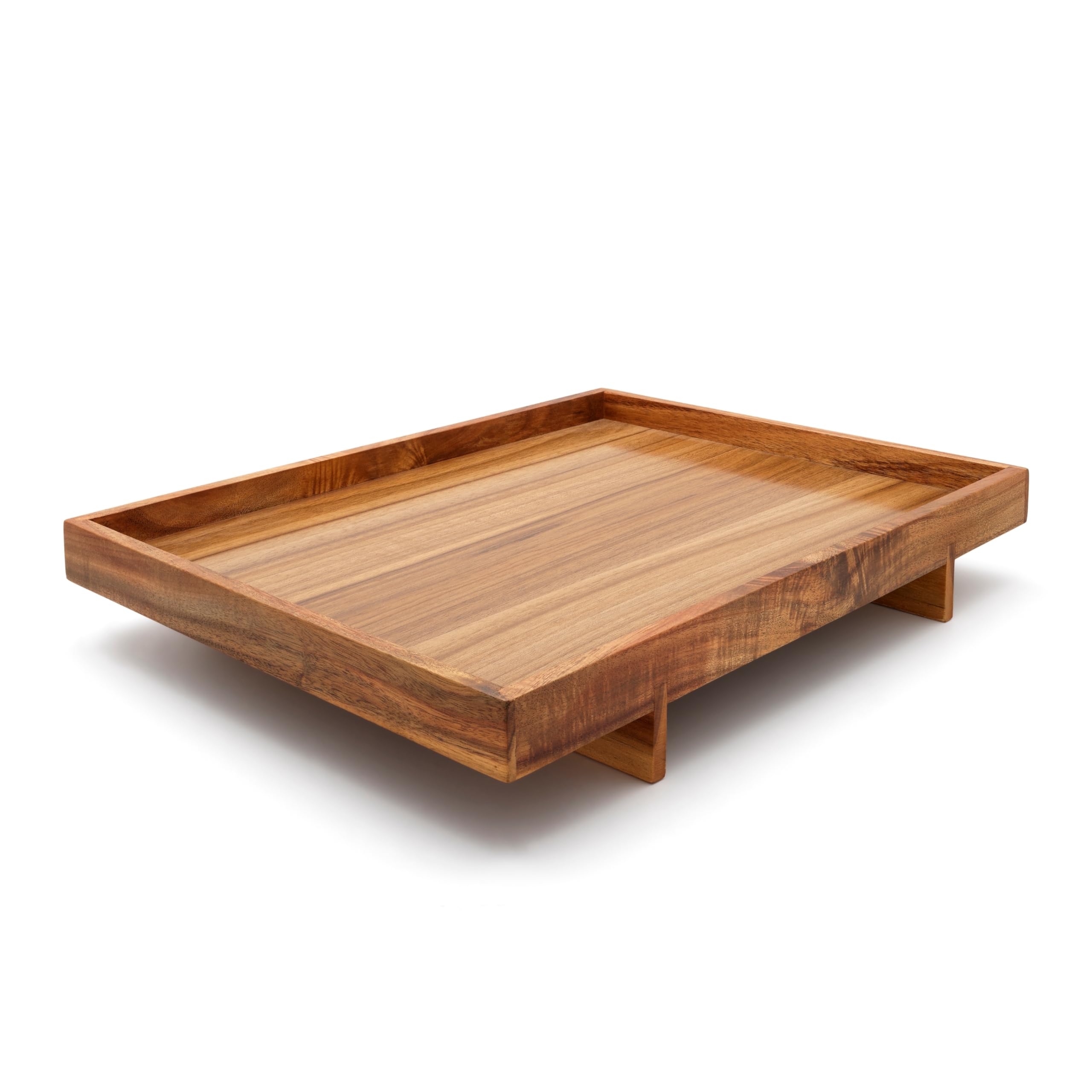 Bredemeijer Wazuka Serving Tray, Acacia Wooden Tray, 40 x 30 cm, Brown