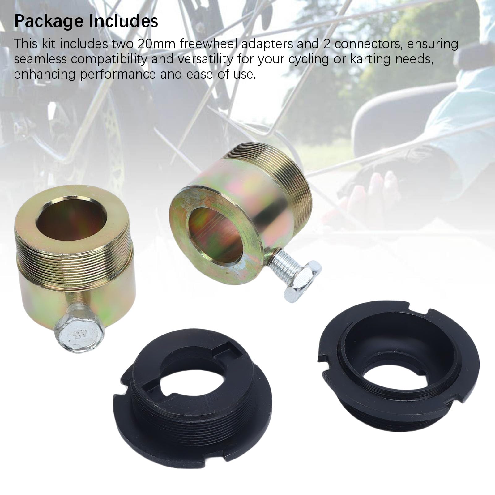 Adaptateur de roue libre et kit de connecteur pour tricycles électriques et motos – Roue libre de rechange en acier de 20 mm