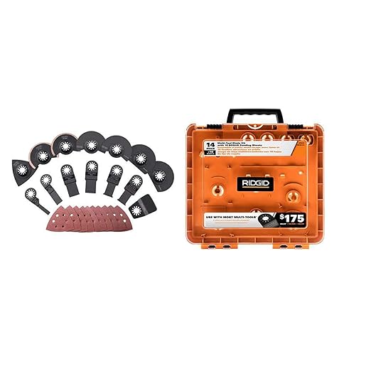 New Ridgid 14 Pc Jobmax MultiTool Accessory Cutting Grinding Blade Kit