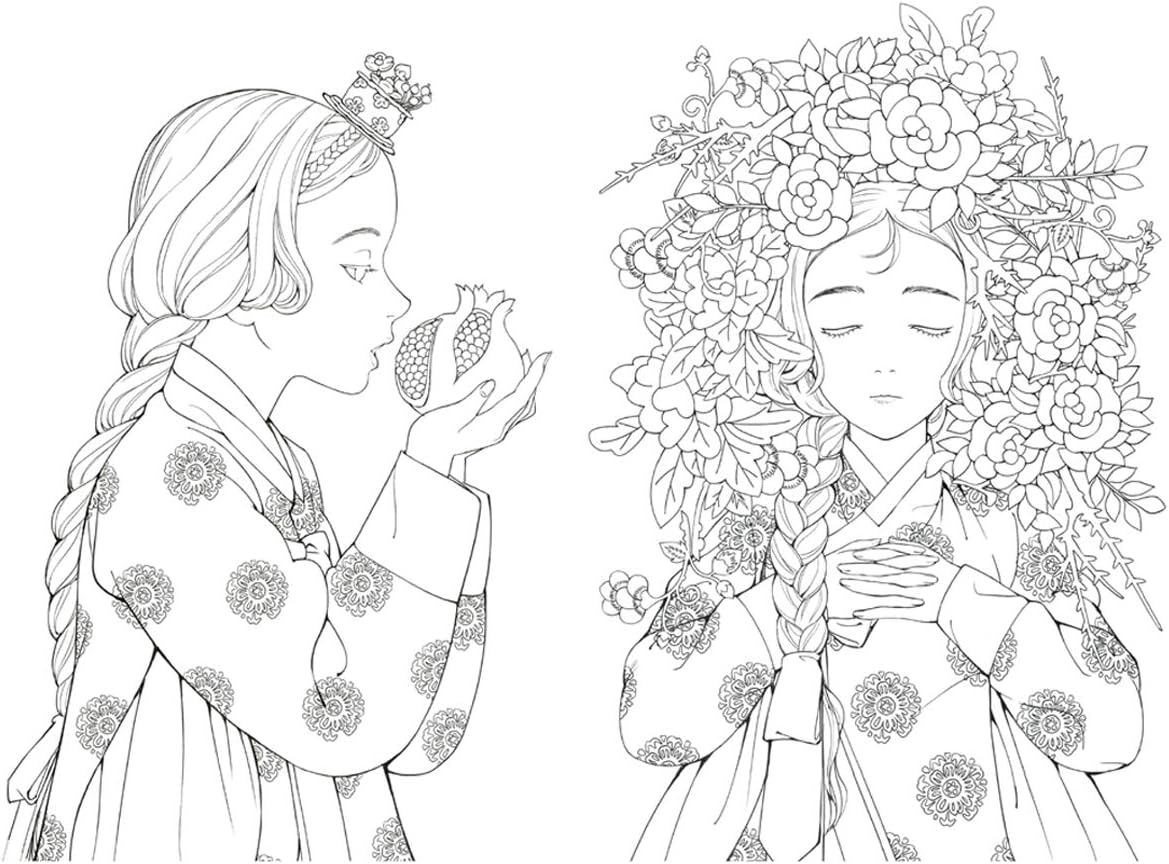 Download Amazon Com Hanbok Coloring Book The Fantastic Rebirth Of Western Style Fairy Tale In Korea Traditional Drawing 96 Pages Color Healing Book Of 10 Stories Thick Paper Luxury Hardcover Available Watercolors Toys