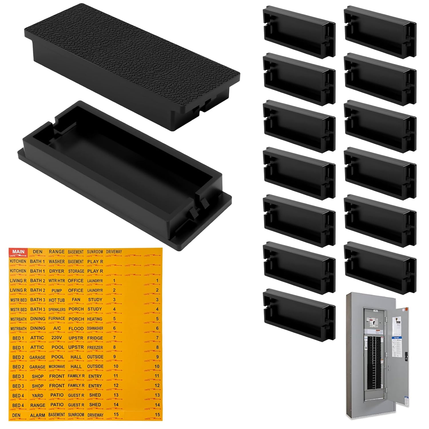 1Inch Breaker Filler Plate for Schneider Electric HOMFPCP Square D Homeline | 20 Pcs Load Center Circuit Blank Covers, Snap-in Design, Protects Against Dust & Accidental Contact, Fits Electrical Boxes