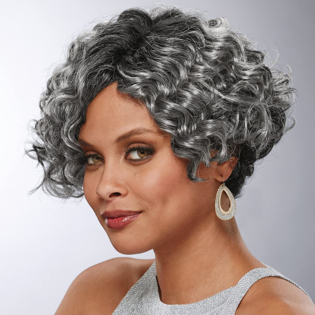 Especially Yours Nicole WhisperLite® Wig by Diahann Carroll™ - On-Trend Curly Wig with Full, Volume-Rich Layers of Loose Spiral Curls/Runway Shade of Brown