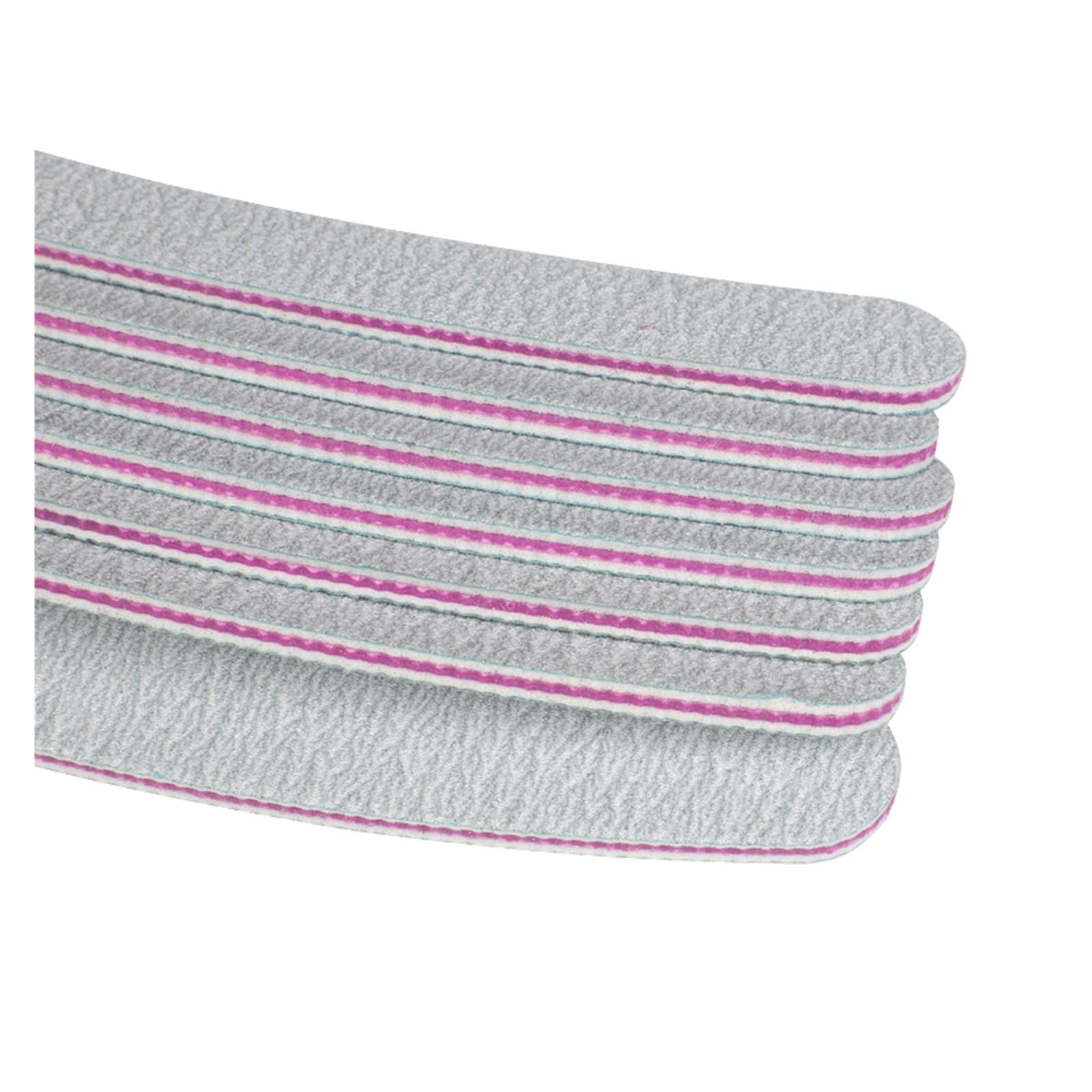 TRUSTTWO 100 pz/Lotto Carta Vetrata Lima for Unghie Acylic Lucidatrice Manicure File 100/180 Professionale Curvo Buffer Grigio Banana Lime for Unghie The New