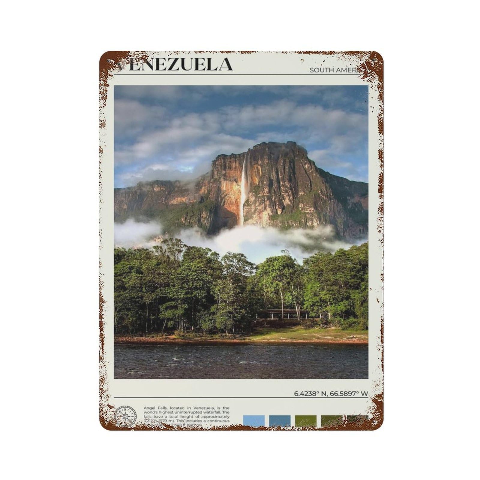 xiaoxiaoshen Real Photo Venezuela Decor Wall Decor Art Metal Tin Poster Modern Home Decor Art Home Bar Shop Decorations Vintage Sign 40x30cm