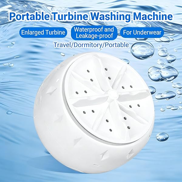 Elnwnnkc Portable Household Fruit and Vegetable Cleaning Gadget Electric Small Dishwasher Electric Cleaner ABS Texture for Plate Washing Machine - 2