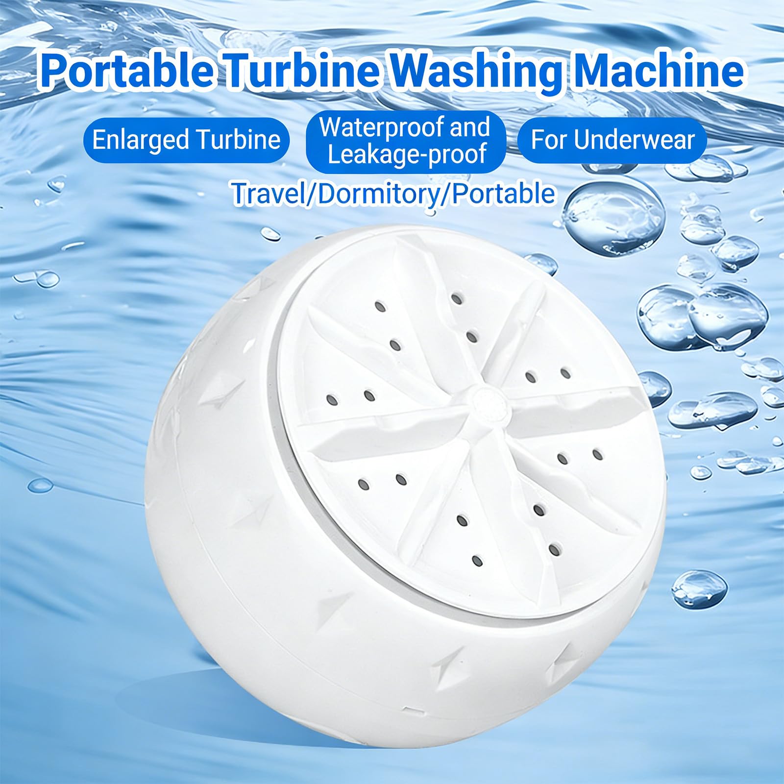 Elnwnnkc Portable Household Fruit and Vegetable Cleaning Gadget Electric Small Dishwasher Electric Cleaner ABS Texture for Plate Washing Machine — view 2