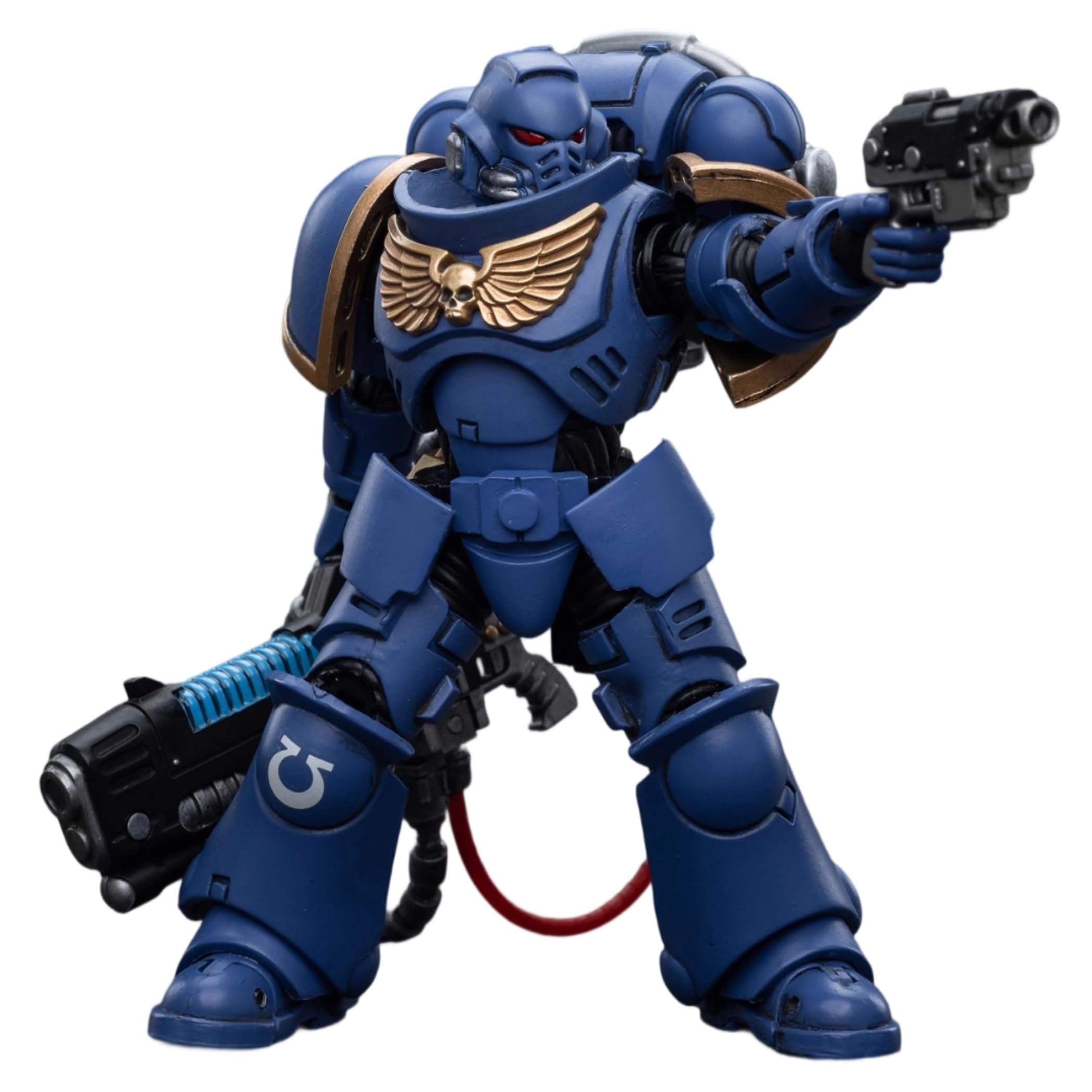 JOYTOY Brother Torsus Warhammer 40K 1/18 Action Figure Ultramarines Hellblasters Brother Torsus Modello da collezione 11,9 cm Regali di compleanno