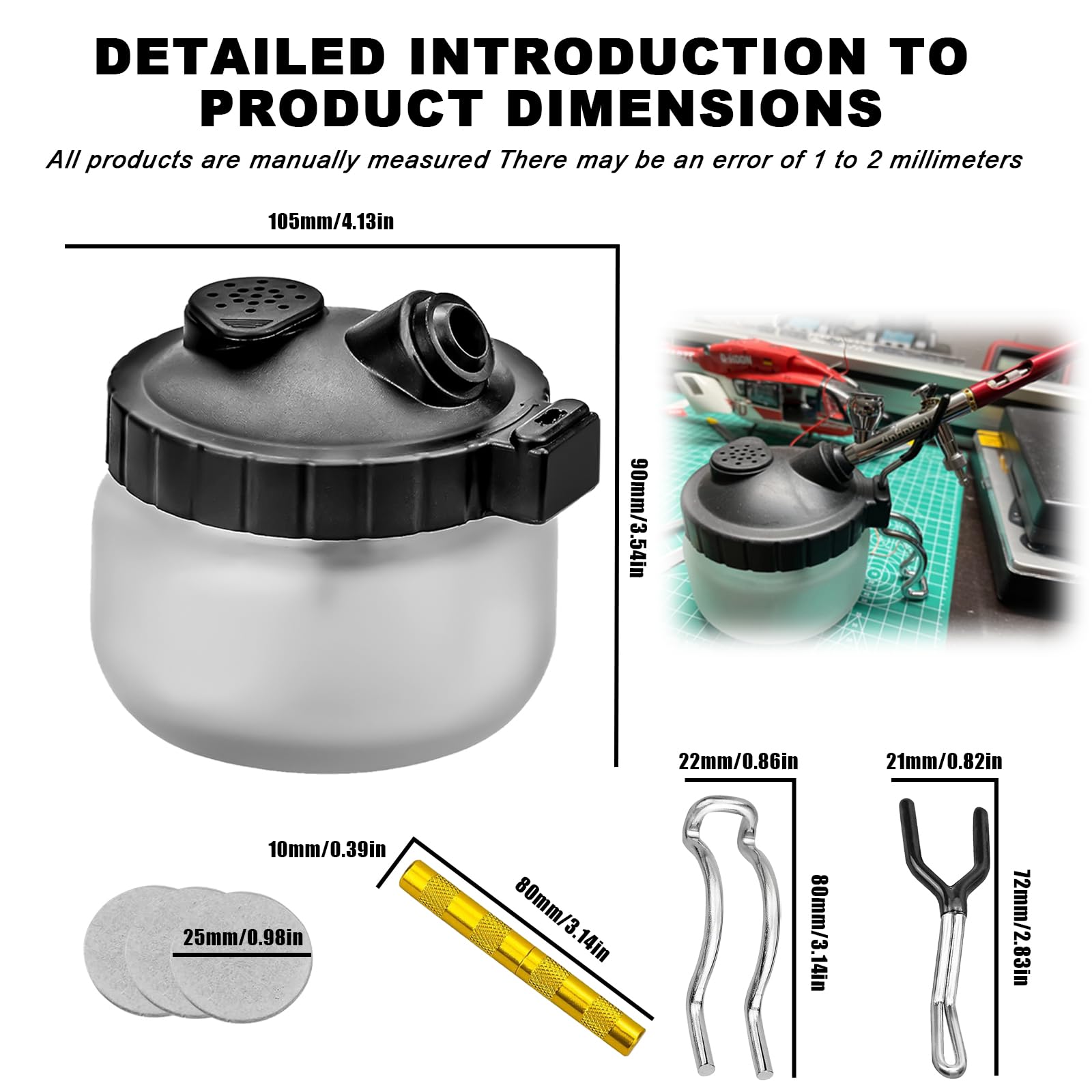 Peinture Aérographe, Kit Peinture Aérographe 15 Peintures Acryliques + 1 Diluants Pour