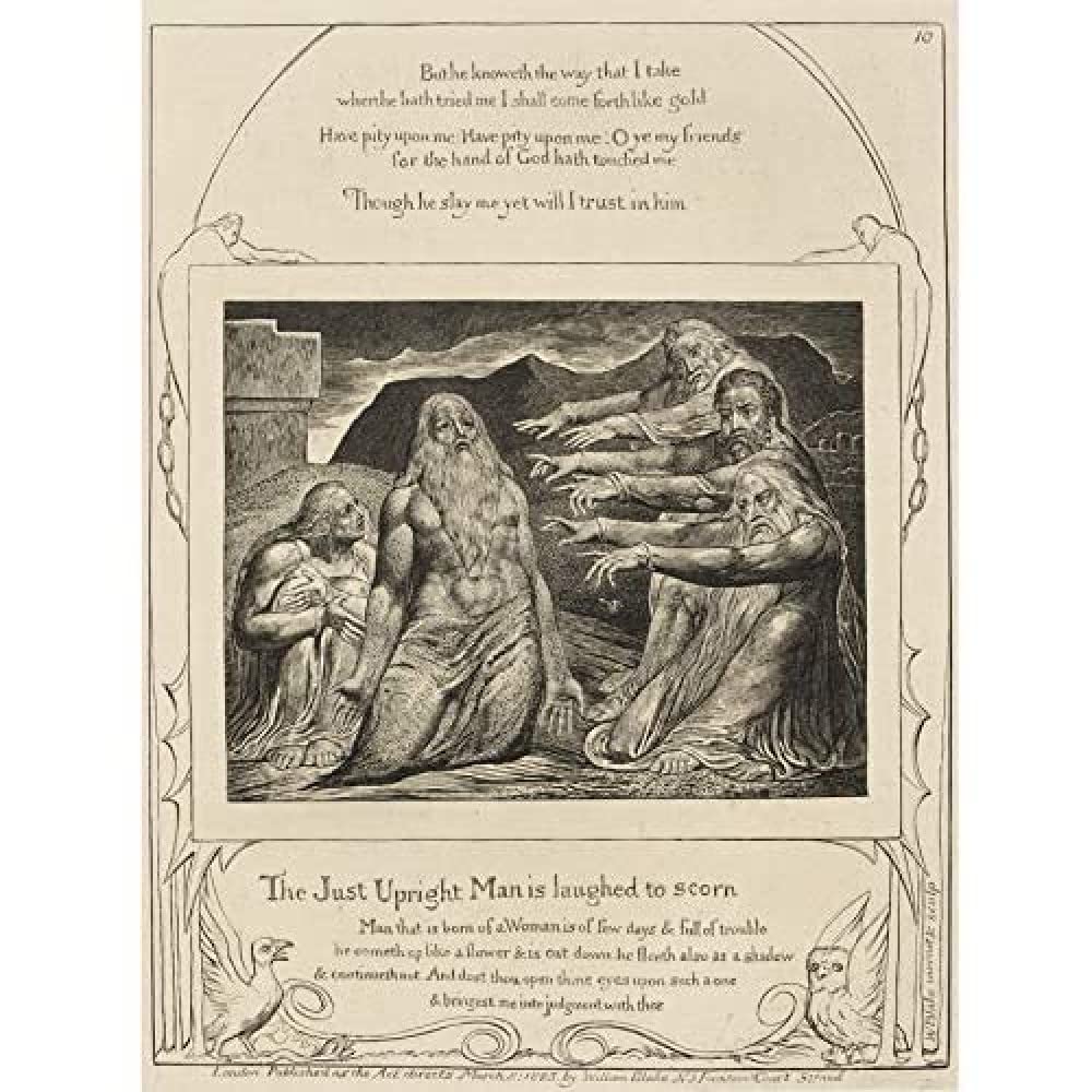 Artery8 Blake Job Rebuked By His Friends 1825 Painting Art Print Canvas Premium Wall Decor Poster Mural