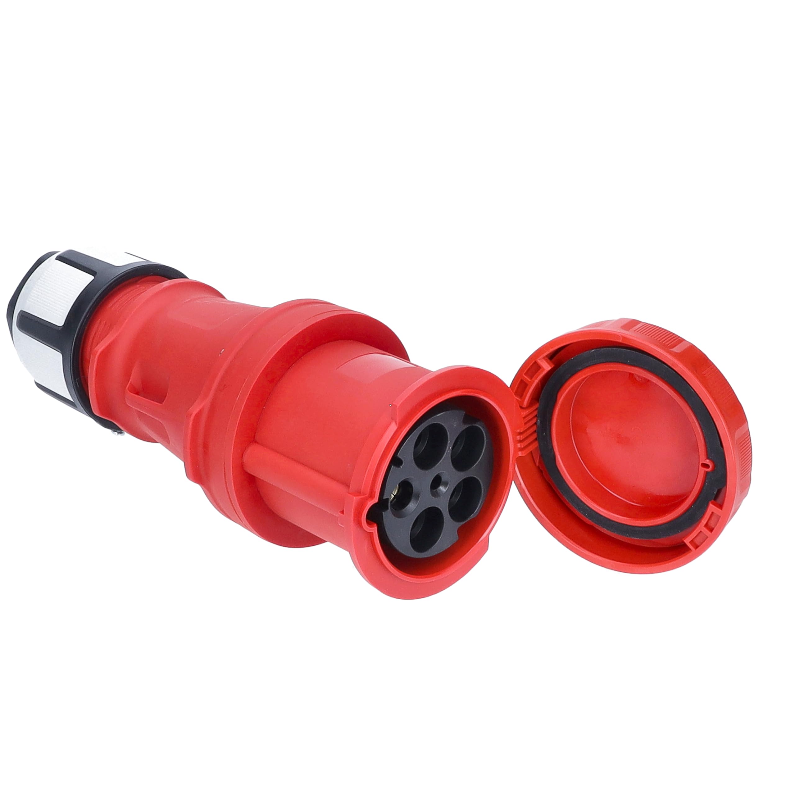 as - Schwabe Mennekes Acoplamiento CEE de 400 V 125 A con Rosca, 1 Pieza, Rojo, 61429