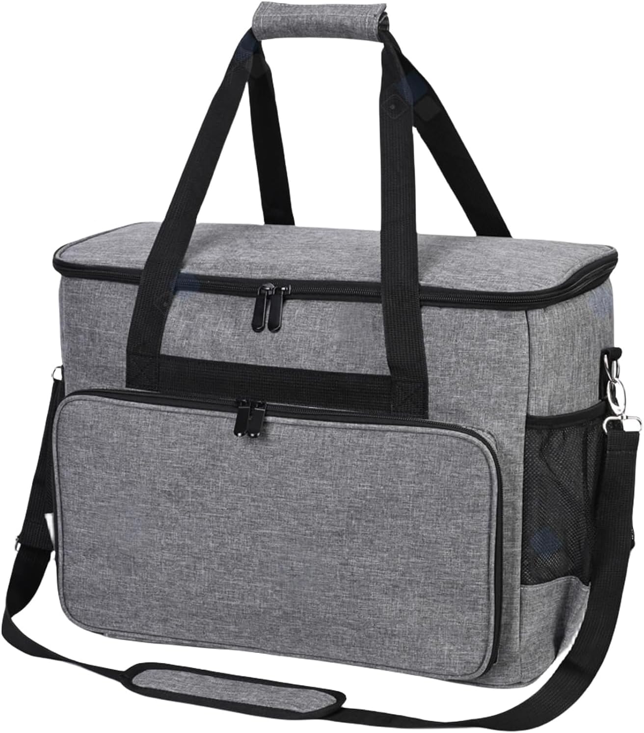 Sewing Machine Case Universal Tote Bag with Shoulder Strap Compatible with Most Standard Singer, Brother, Janome, Sewing Accessories Bag Sewing Machine Carrying Case Grey