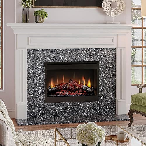 Miniatura 2 de MANTELSDIRECT Fairfield de Mantels Direct - Kit envolvente de chimenea de madera de álamo de 52 x 39 pulgadas con estante y moldura  Fairfield de