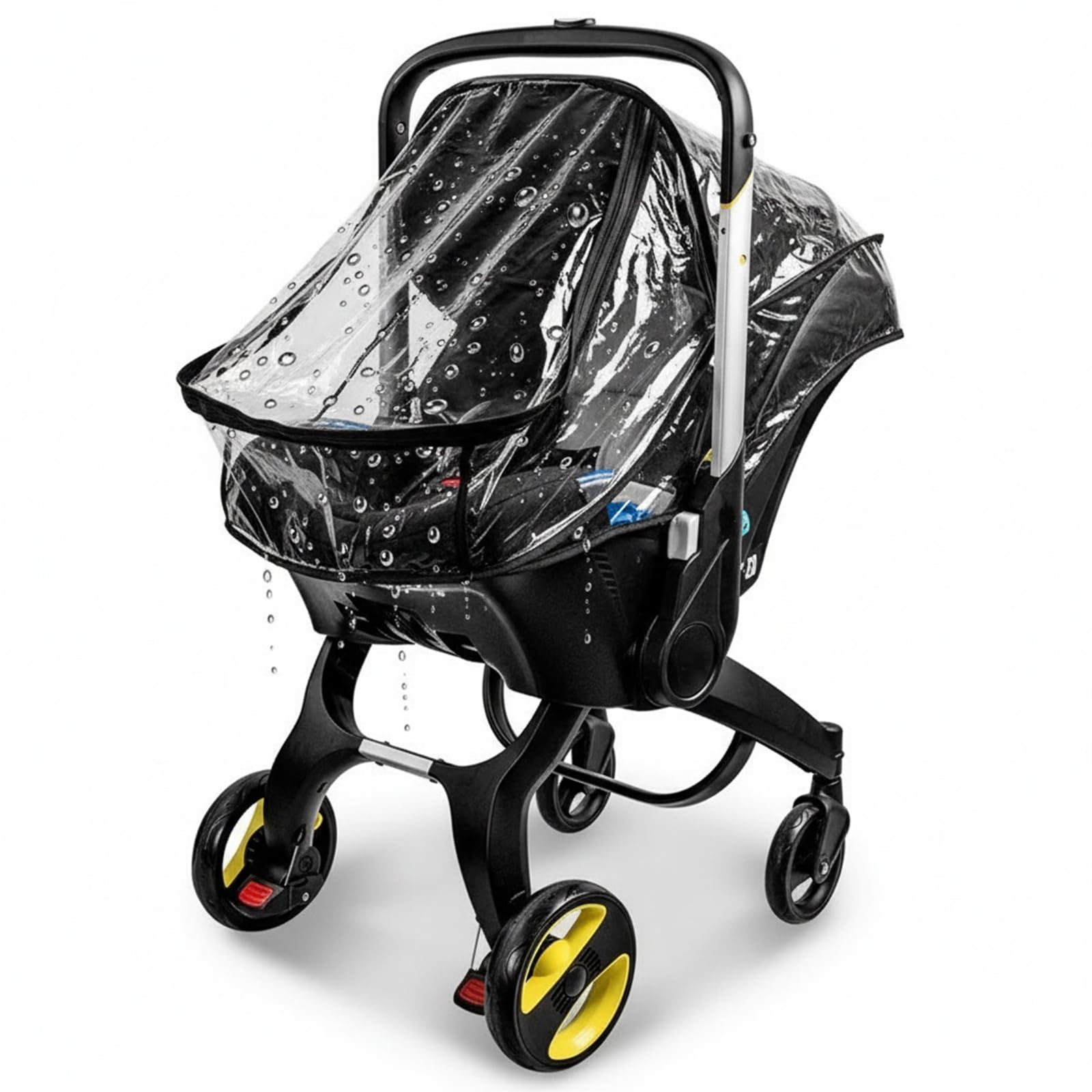 Rain Cover for Baby Stroller Pushchair rain Cover with Doona Stroller Universal pram rain Cover for Pushchair Pram Windproof Waterproof Travel Outdoor Use