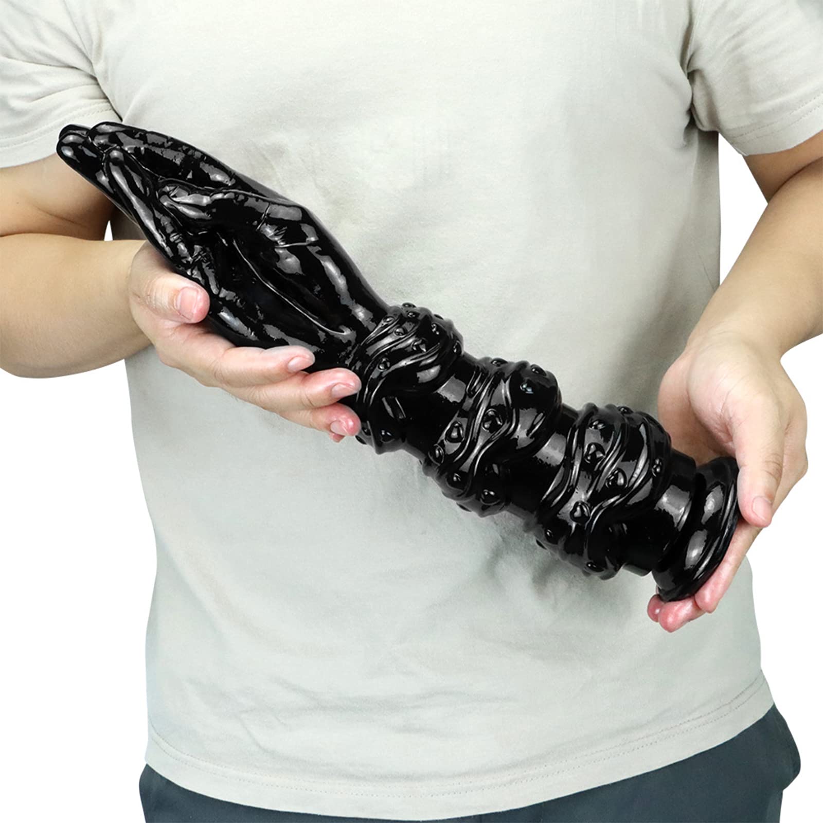Grande mano dildo plug anale in PVC butt plug dildo anale con 3 grandi sfere anali e forte ventosa dilatatore anale prostata massaggiatore vaginale masturbazione giocattolo sessuale per uomini