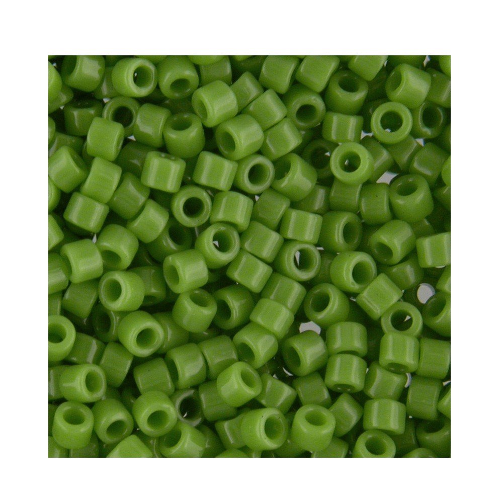Miyuki Delica Size 11 DB724 Opaque Pea Green Qty 5 Grams