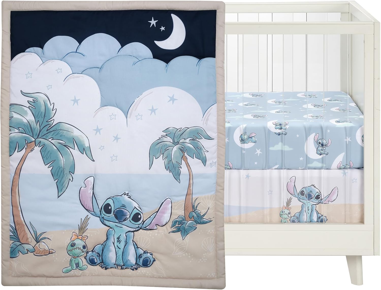 Bedtime Originals Disney Baby Stitch 3-Piece Blue Nursery Crib Bedding Set
