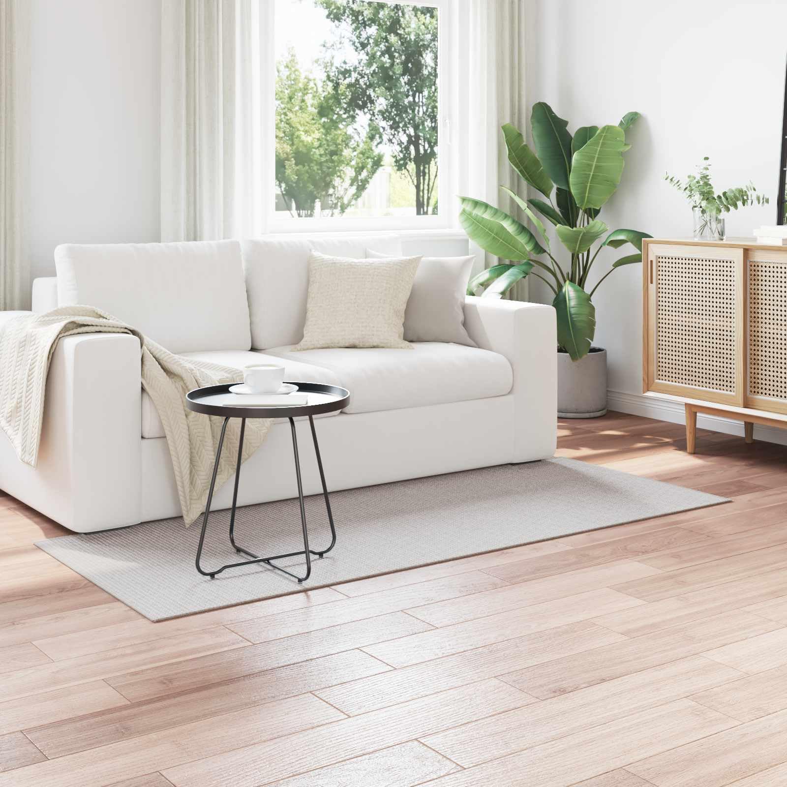 Tapis de surface LUGO gris crème idéal pour chambre et salon
