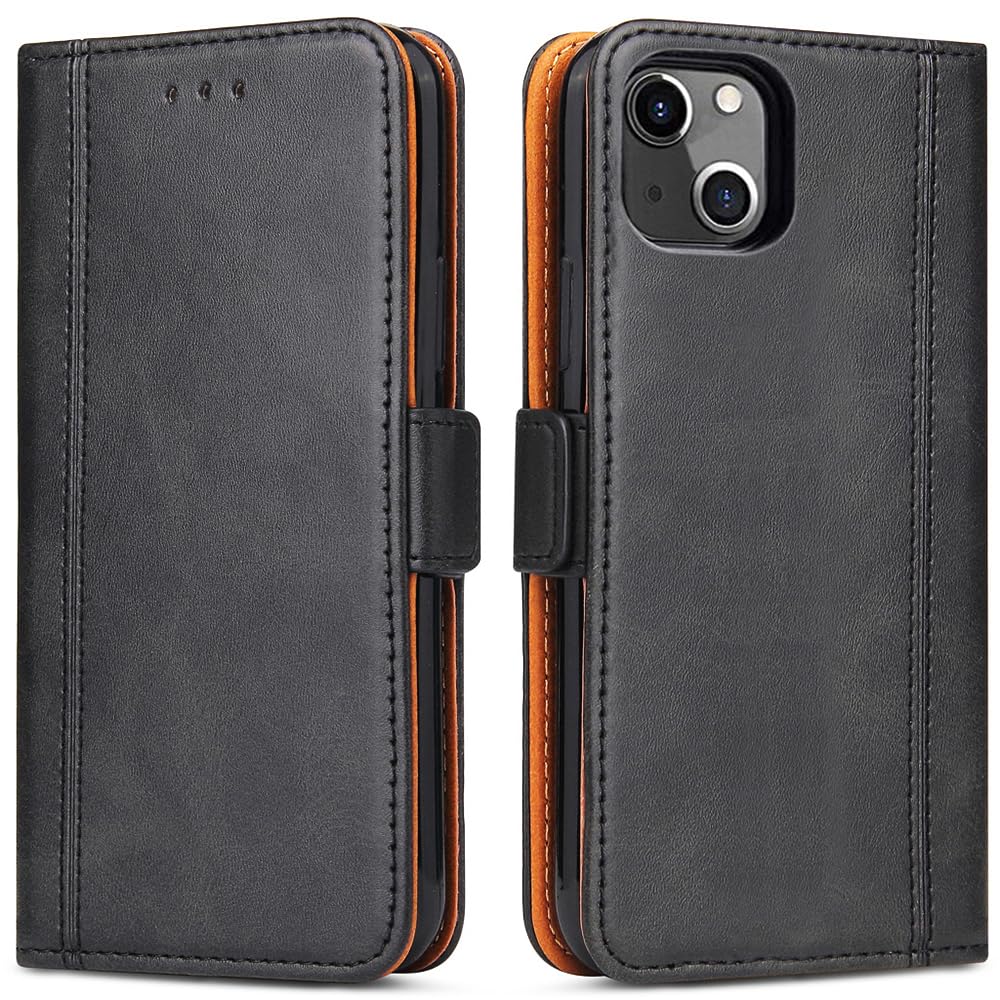 XINQCASE Cover per iPhone 14 / iPhone 13, Custodia a Portafoglio in Pelle PU [Slot per Schede], Cover a Libro Flip Caso Custodia per iPhone 14 / iPhone 13, Rosso