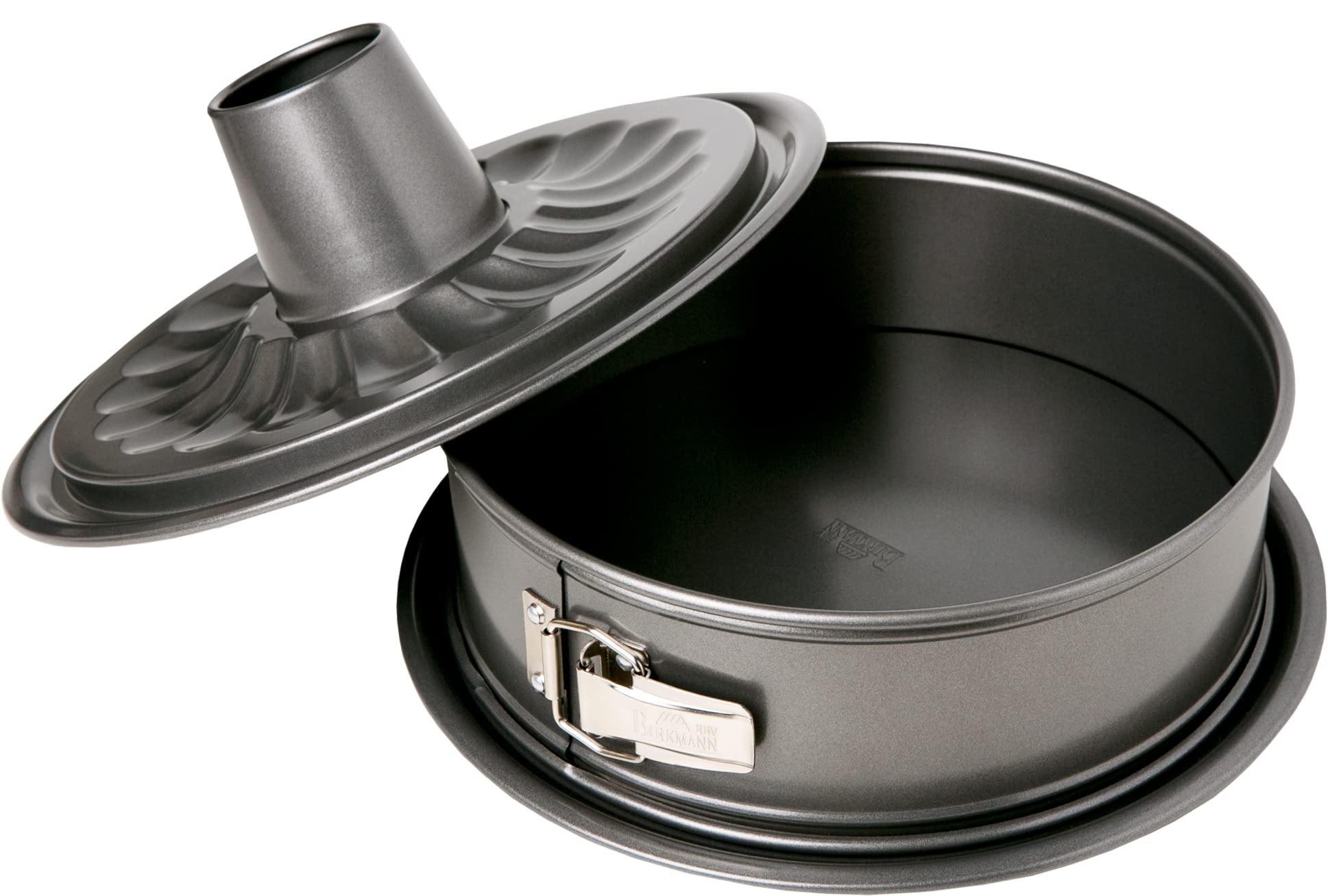 Birkmann, Backformen-Set Easy Baking, groß, 3-teilig: Springform mit zwei Böden, Teigrolle, Ausrollmatte mit Skalierung, für leckere Kuchen und Torten, hervorragende Qualität