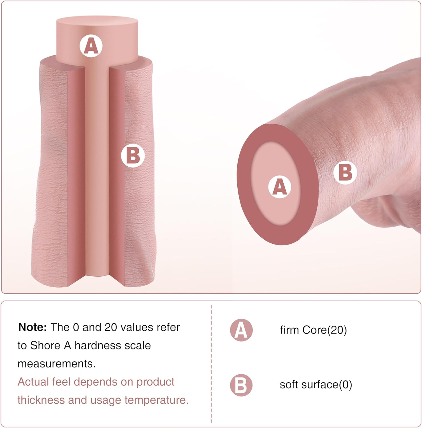 Hismith 17.08" Dual-Density Soft Silicone Dildo, 13.54" Insertable Length, 2.6" Max Width, Realistic Super Long Dong with KlicLok System Sex Machine for Advanced User, High-end Series