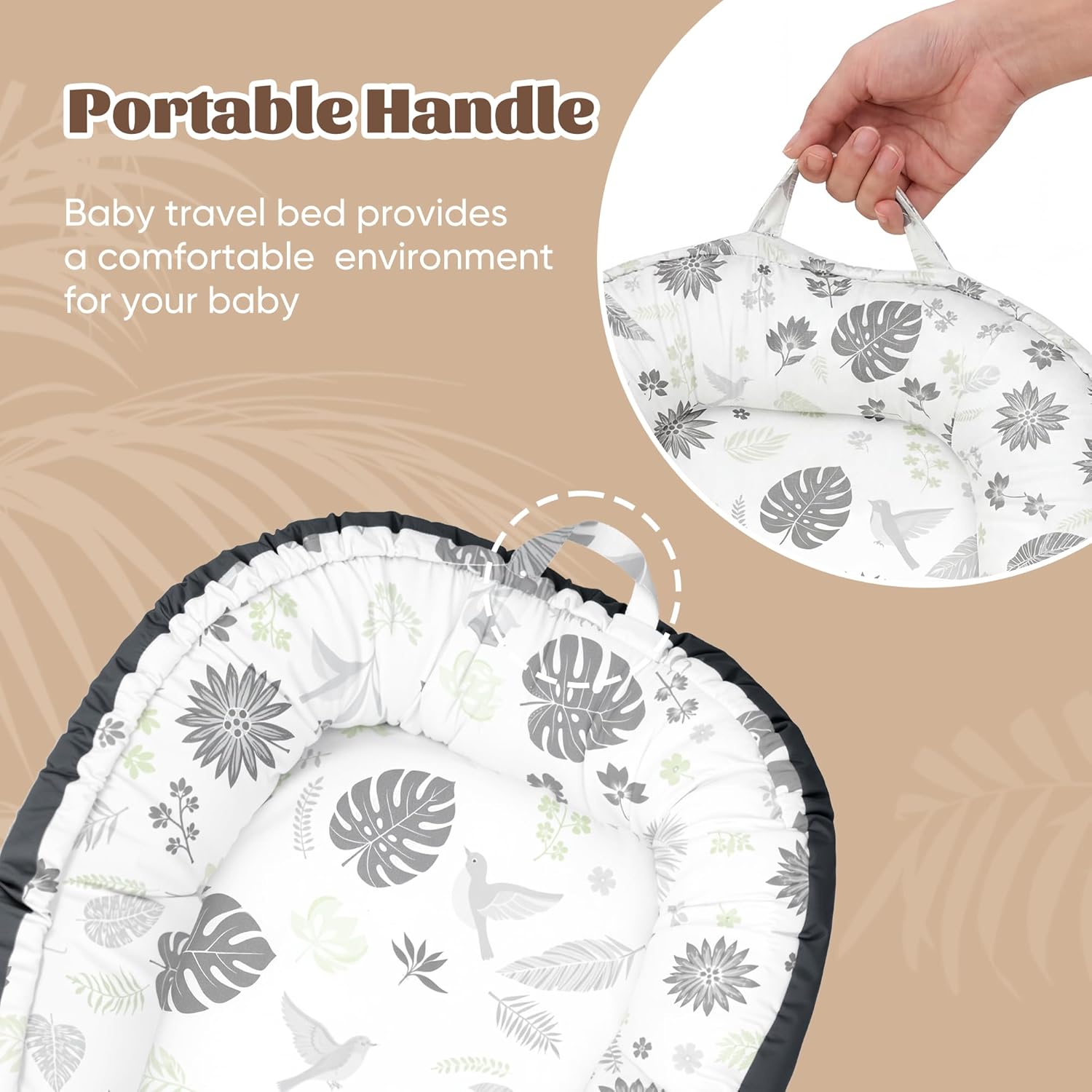 Baby Lounger for Newborn, Baby Lounger Covers & Soft Baby Nest Cover Babies Essentials Gifts,Dock A Tot Portable Infant Lounger