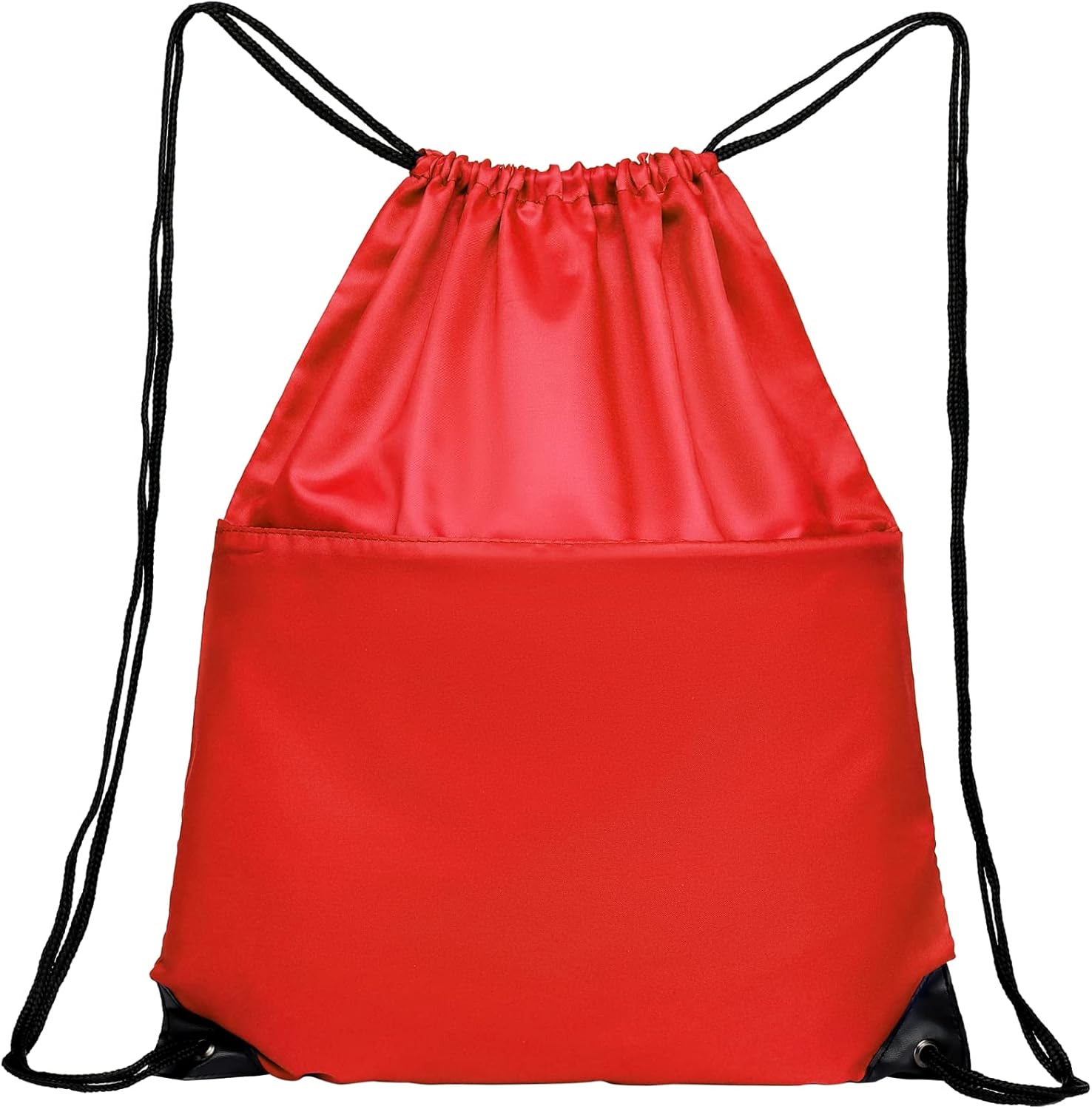 Drawstring Backpack, AirBuyW 210D Nylon Foldable Sports Gym Drawstring Tote Bag pack Sack W Zipper Side Pocket For Men Women Red : Clothing, Shoes & Jewelry