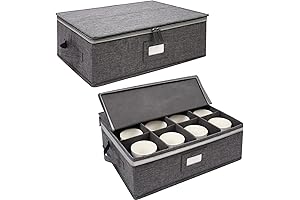 Popoly 2-Pack Stackable Cup and Mug Storage Boxes