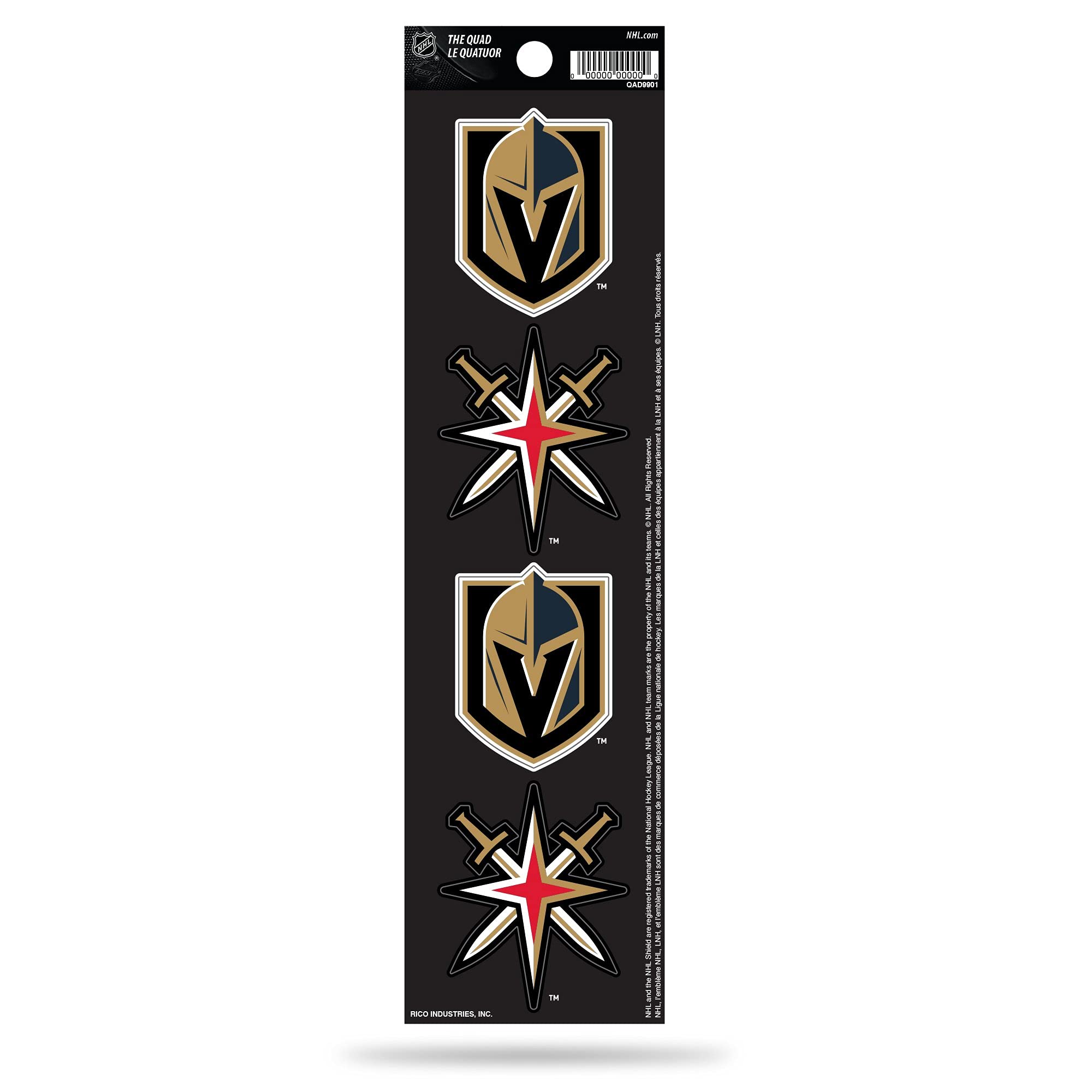 Vegas Golden Knights Aufkleber - 10,2 X 15,2 Cm Decal | Offiziell Lizenziert | Vielseitig Einsetzbar