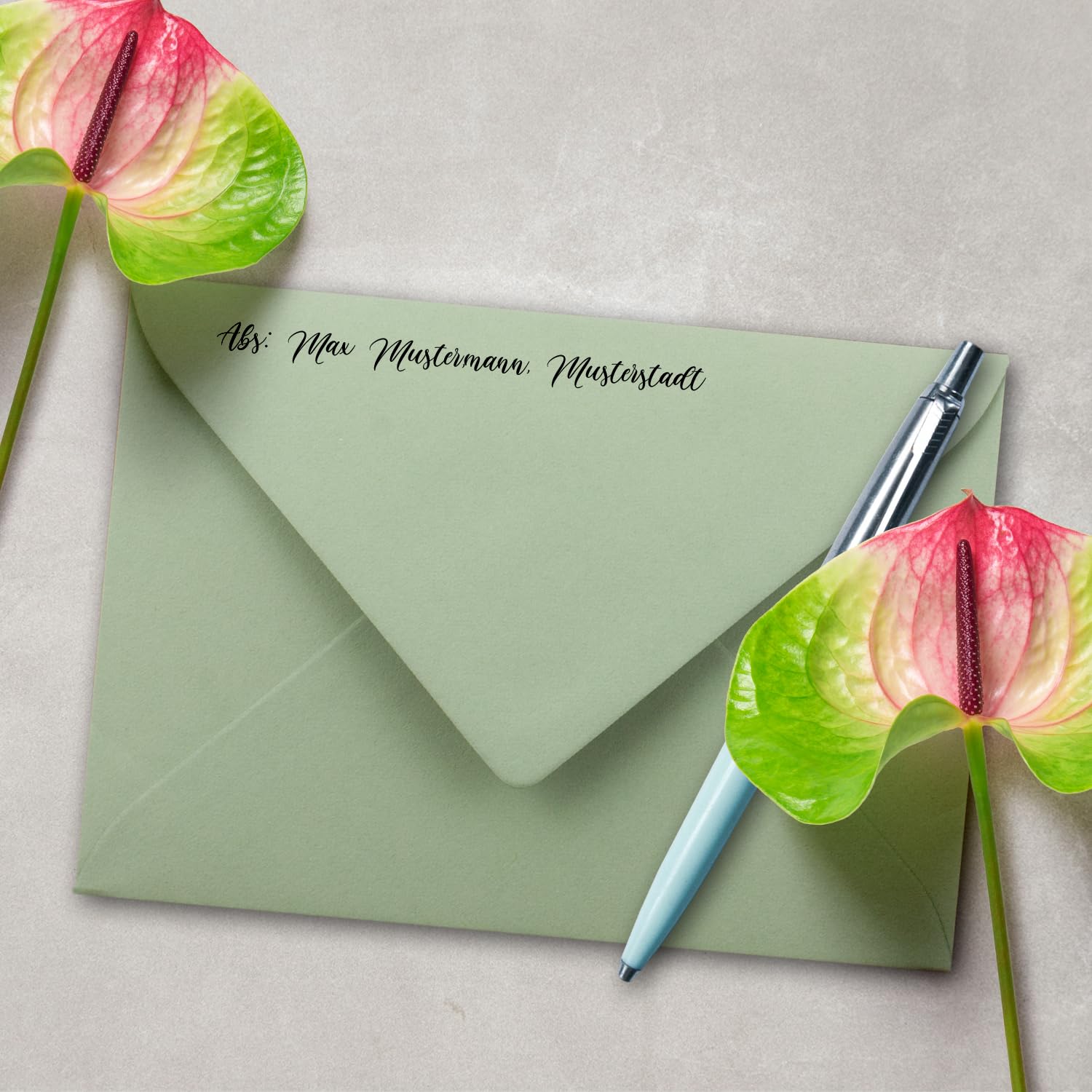 FarbenFroh Sobres de color verde eucalipto, 50 unidades, DIN C5, 22,0 x 15,4 cm, adhesivo húmedo, sin ventana, tarjetas de Navidad, felicitaciones