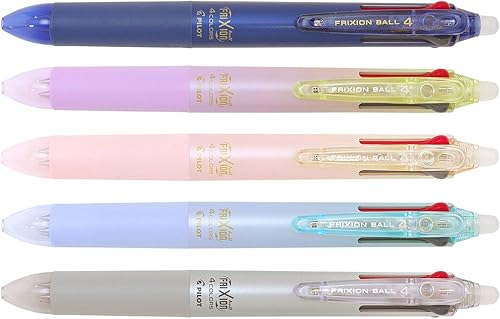 Miniatura 5 de Pilot FriXion Ball 4, bolígrafo borrable, tinta de gel de 4 colores, 0.015in, rosa degradado (LKFB-80UF-GRP)