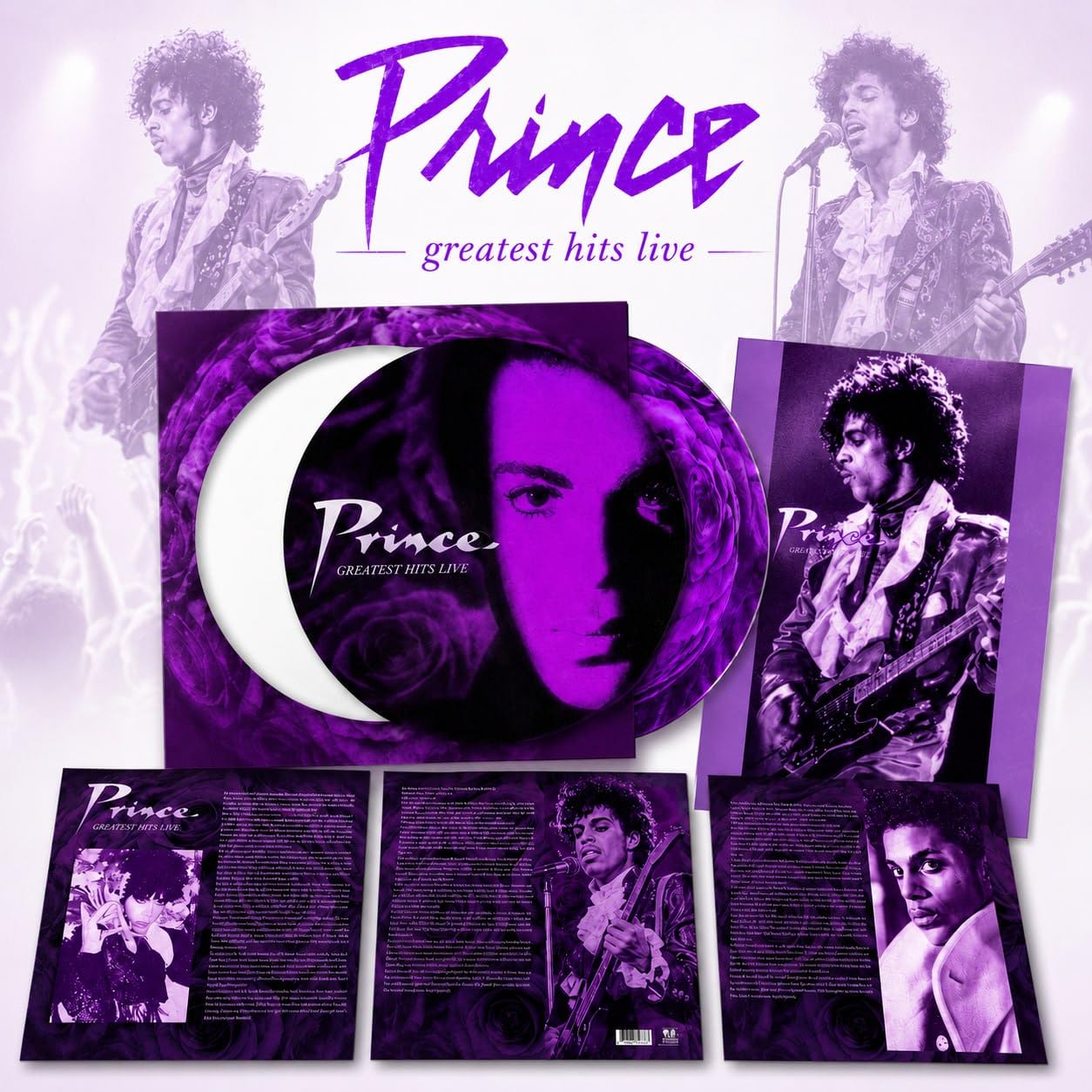 Prince - Greatest Hits Live - Limited Edition Sleeve with A3 Poster & 2pp Insert - Live Broadcast Recordings from Tokyo Dome 1990 Maracanã Stadium 1991 Glam Slam Miami 1994