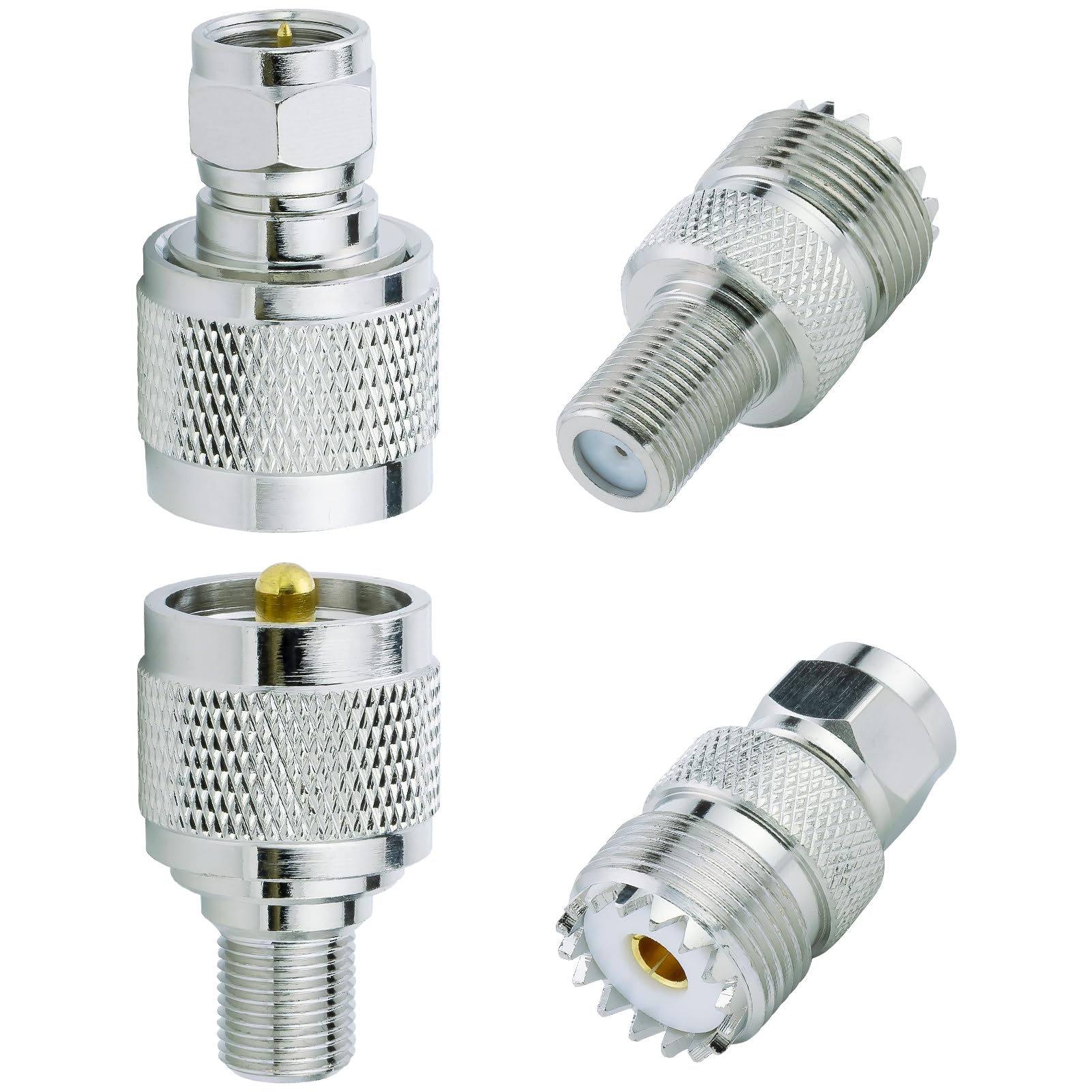 ACONRFTOL 4PC UHF-F Typ FR Koaxialstecker Kit PL259 SO239 UH
