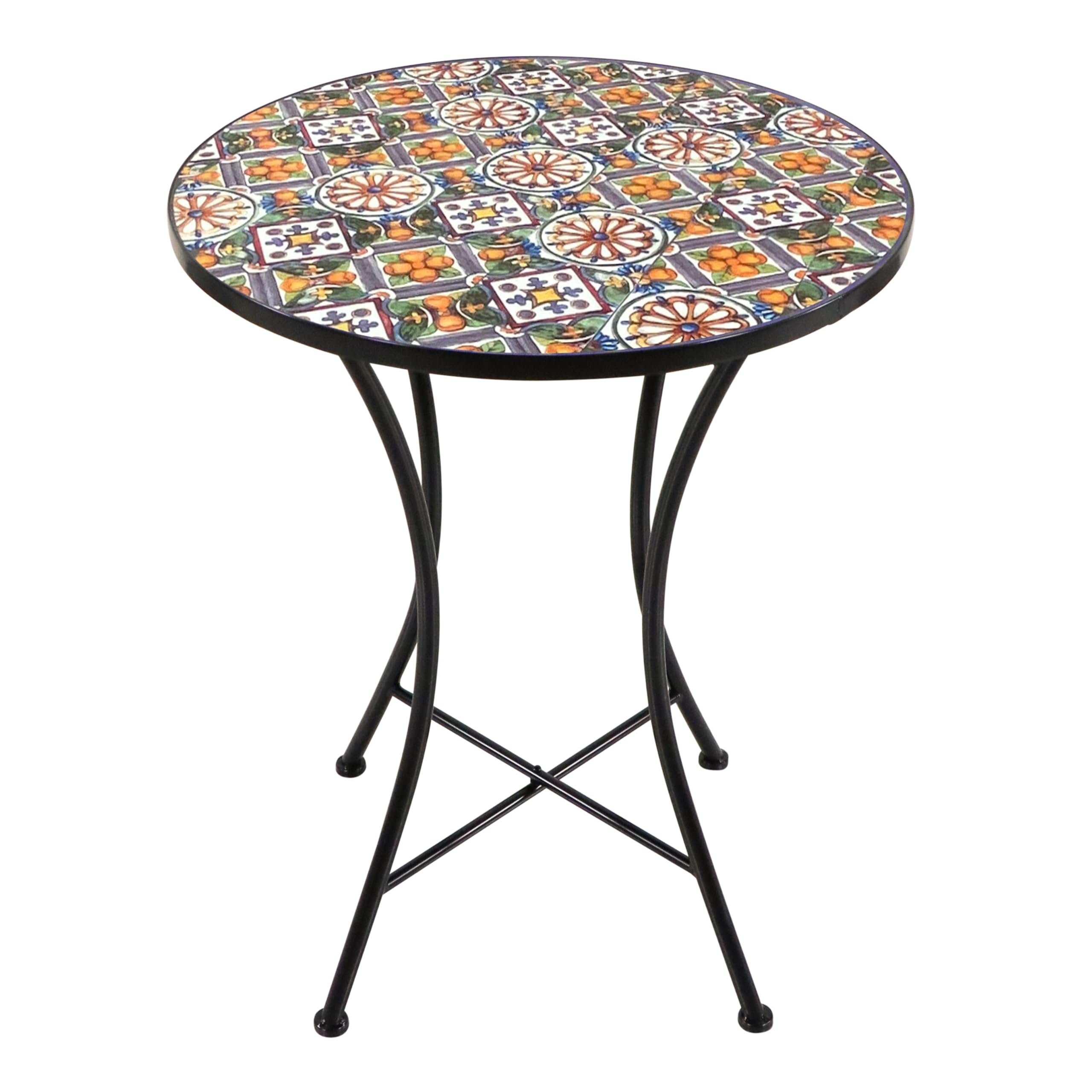 AXI Amelie Mesa y sillas Terraza, 2 Sillas 1 Mesa, Conjunto Mesa y Sillas Jardin Mosaico Casa del Sol - Conjunto Mesa y Sillas Terraza, Mesa y Sillas Exterior Mosaico para Jardin/Balcon/Terraza.