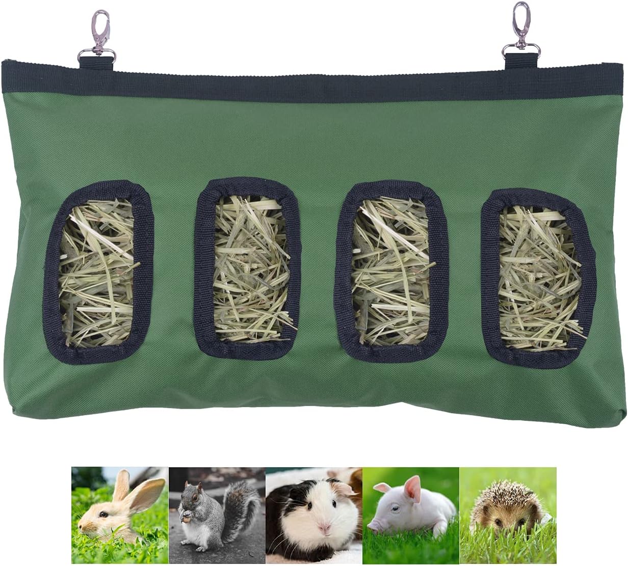 TSLIVE Rabbit Hay Feeder Bag, Guinea Pig Hay Feeder Storage, Rabbit Hay Bag, Guinea Pig Hay Feeder,18in X11 in Small Animal Feeder…