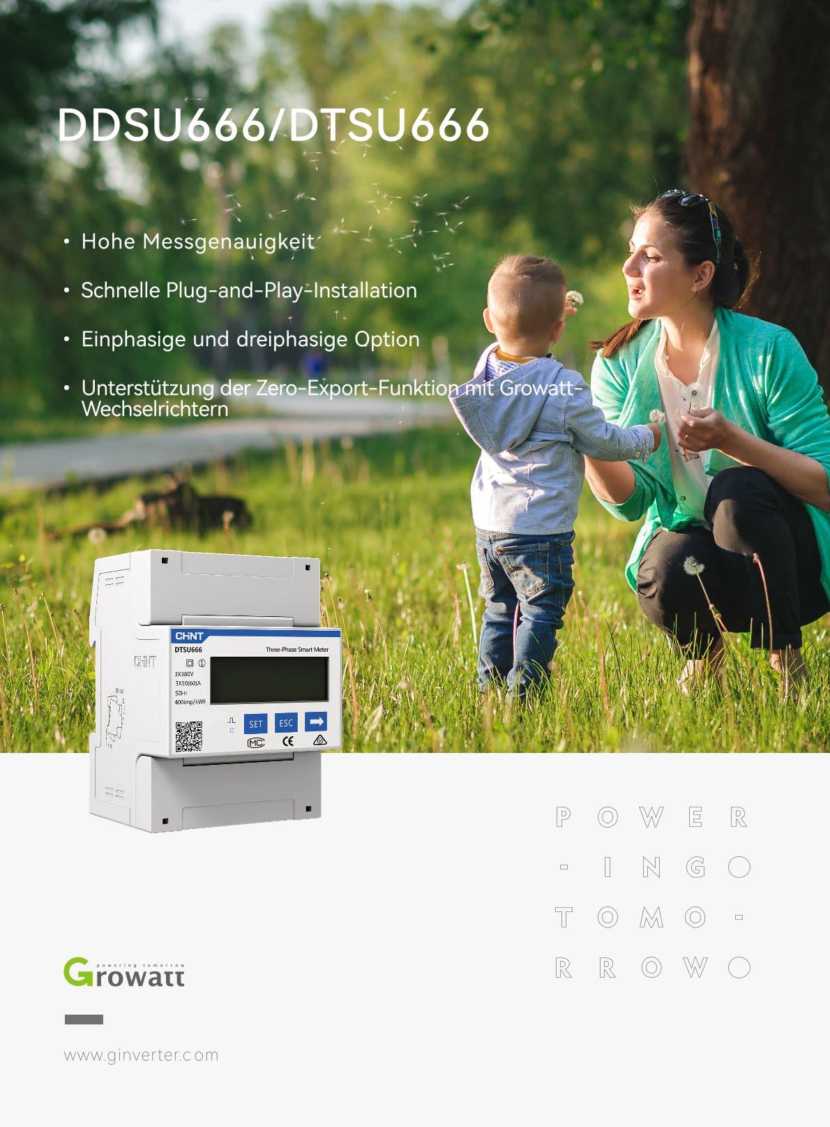 Growatt Smart Meter SPM-C1 - Präzise Messung, Einfache Installation & Intelligente Energieverwaltung - Stromzähler/Energiezähler/Solaranlage