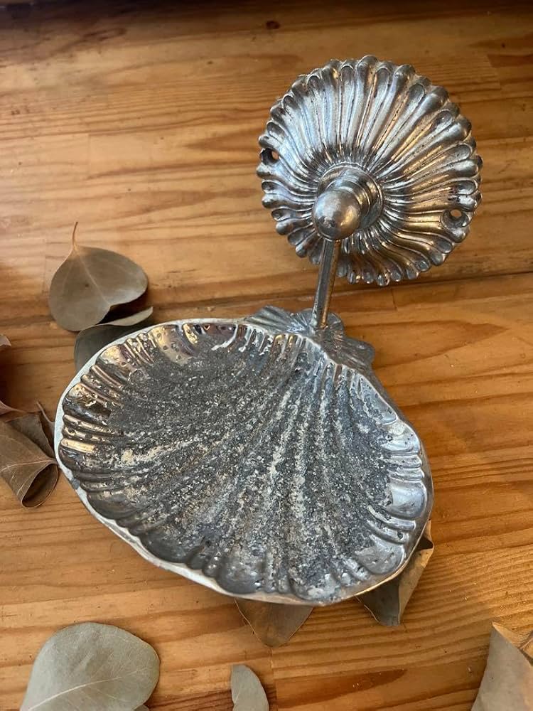 フランスアンティーク　貝殻　シェルソープディッシュ石鹸ディスプレイシャビーシック フランスアンティーク貝殻シェルソープディッシュ石鹸ディスプレイ