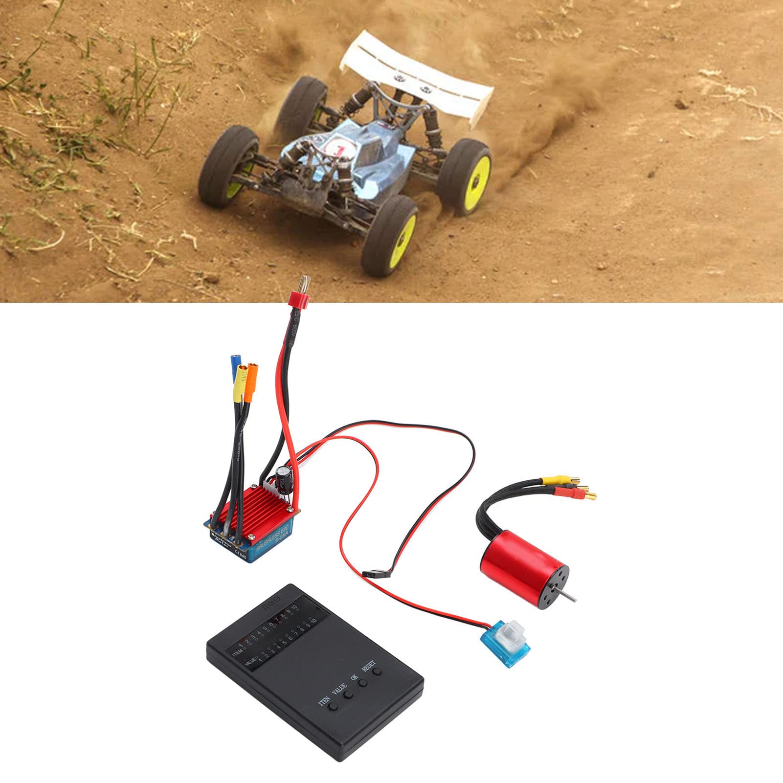 ESC Servo Combo Motor, RC Brushless Motor Kit Kupferspule für 1/18 RC Car