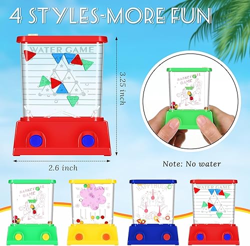 Miniatura 3 de Sumind 6 anillos de agua de mano, juego de agua de mano, mini juegos retro de los años 80 y 90 para niños, rellenos de calcetines de Navidad,
