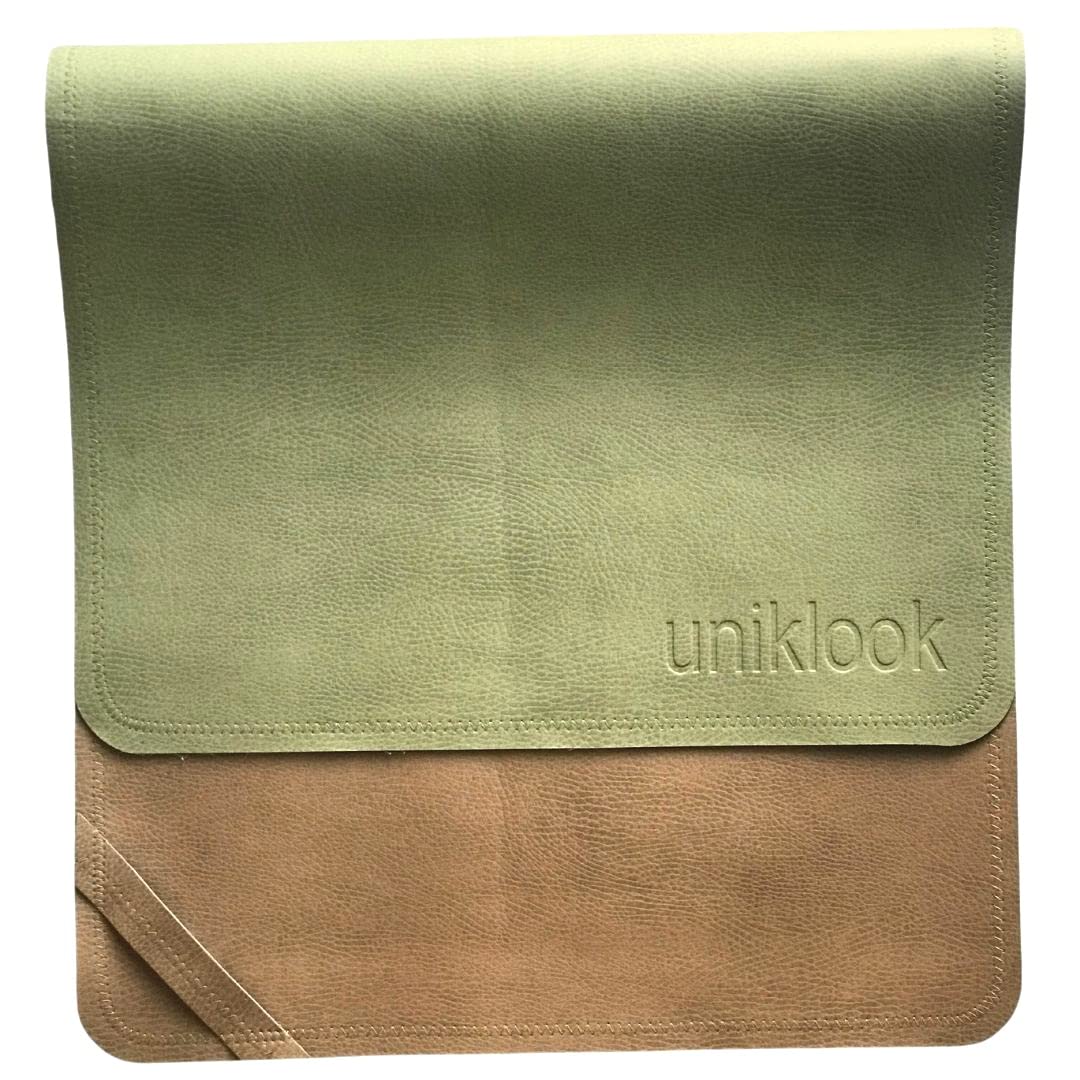 Uniklook Fasciatoio portatile in pelle – Panno in pelle vegana – Fasciatoio da viaggio – Impermeabile Multiuso Portatile Cambio Pannolino Grande 40,6 x 76,2 cm