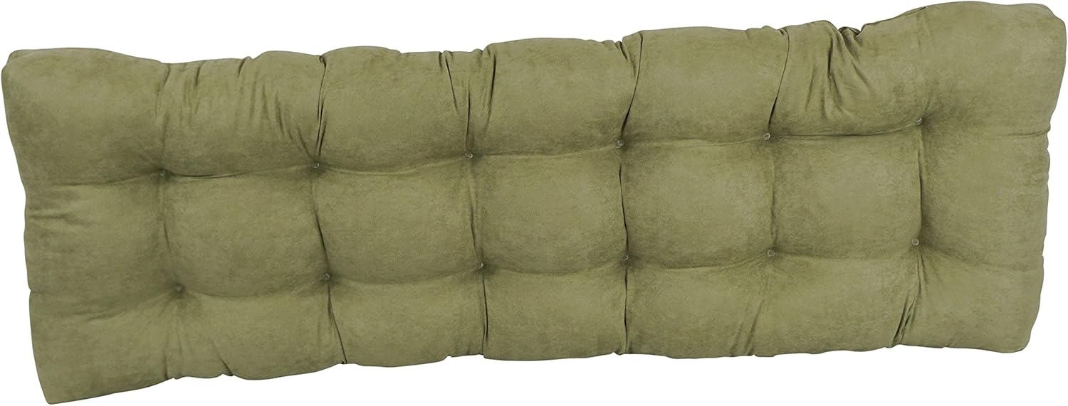 Blazing Needles Microsuede Tufted Bench Cushion, 55" x 19", Sage Green 1 Count